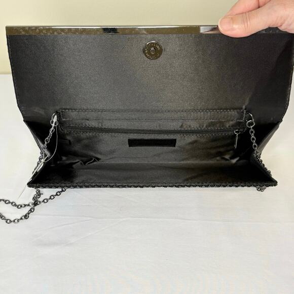 Jessica McClintock Evening Bag | Black Paillette | Dressy Clutch Handbag | NWT - Picture 6 of 9